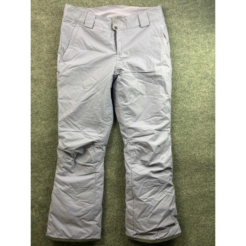 Columbia Snow Pants Womens L Lavender Omni-Tech Waterproof Insulated Skiing